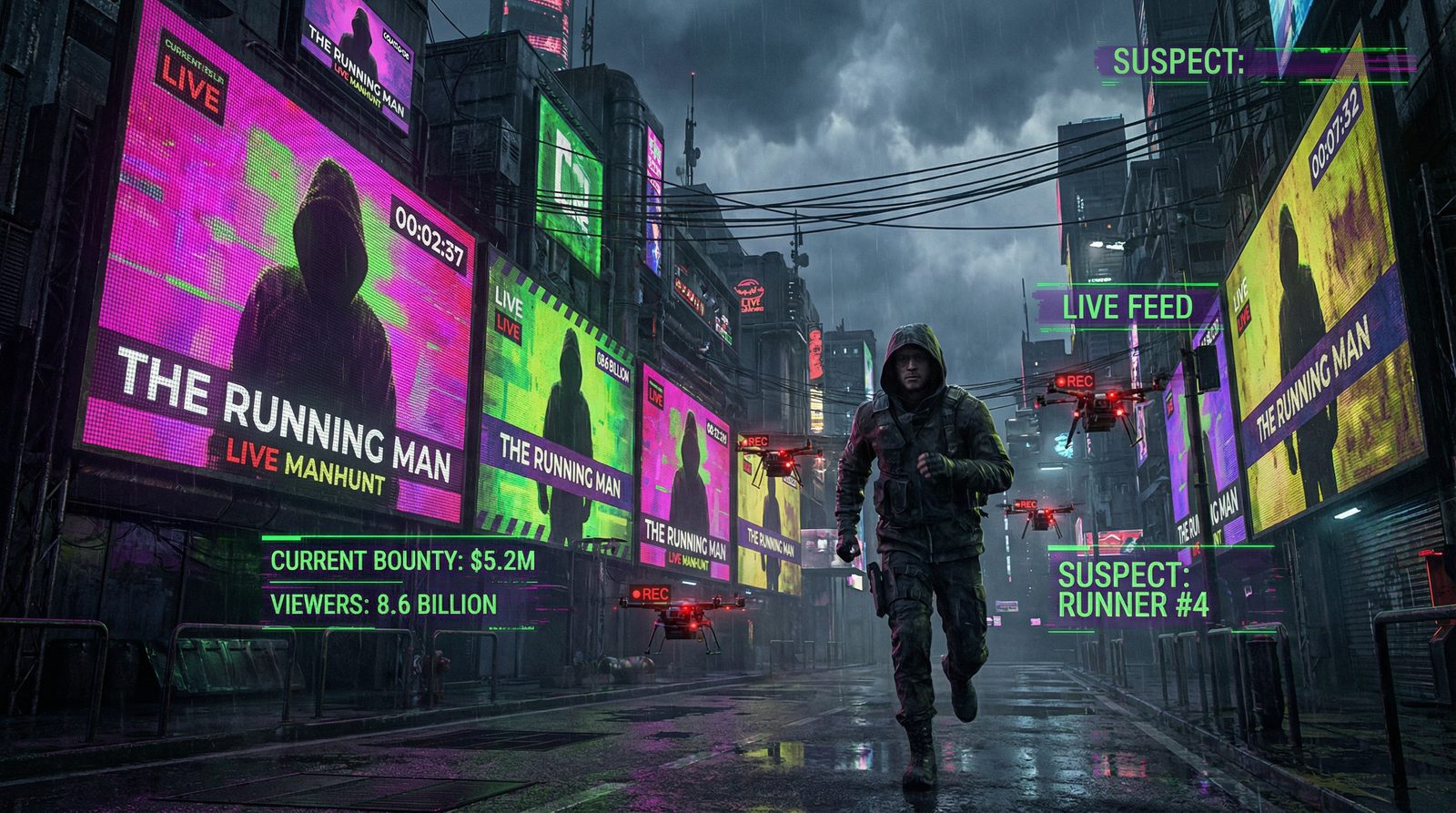 Illustration inspired by the film 'The Running Man (2025) (2025)'