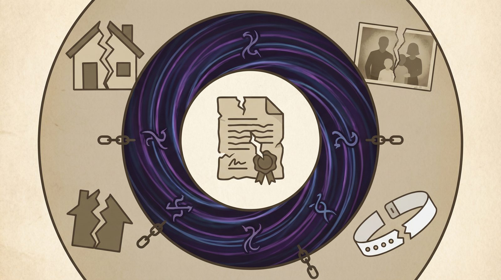 Symbolic illustration inspired by 'Curses As Moral Punishment'