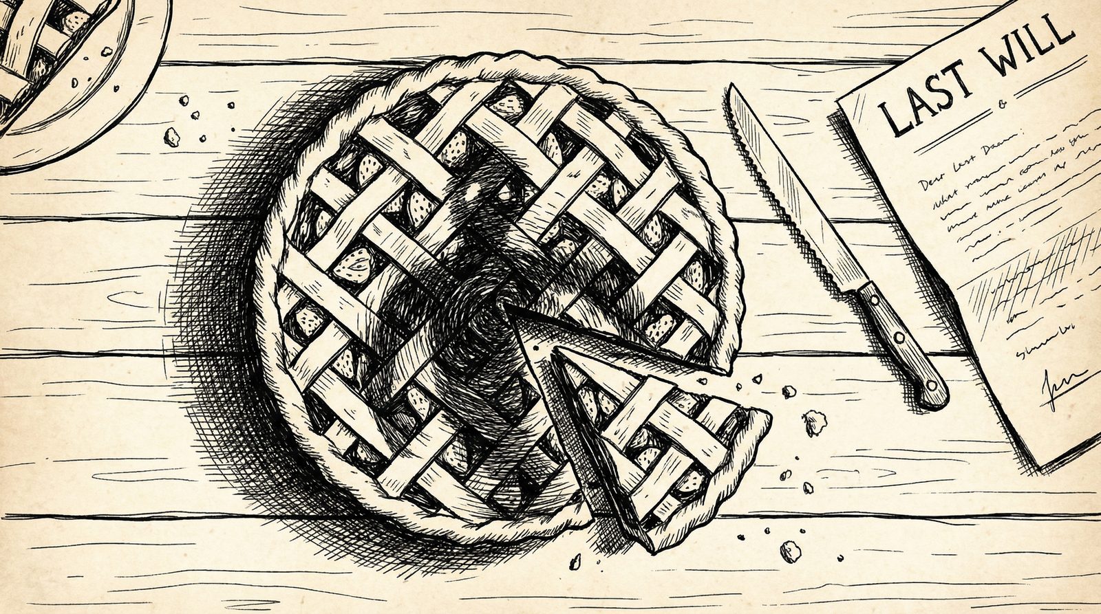 Conceptual editorial illustration inspired by 'Thinner (1984)'