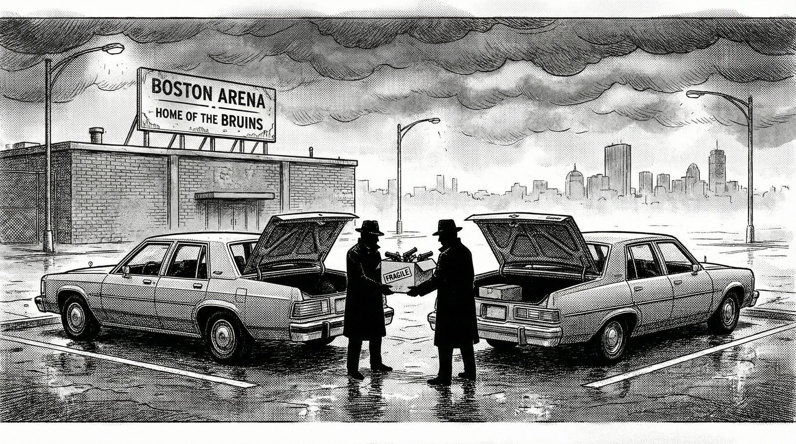 Conceptual editorial illustration inspired by 'The Friends Of Eddie Coyle (1972)'