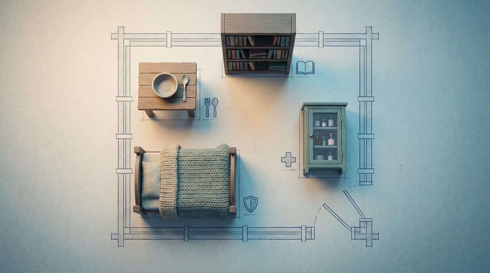 Symbolic illustration inspired by 'Caretaker As Captor'