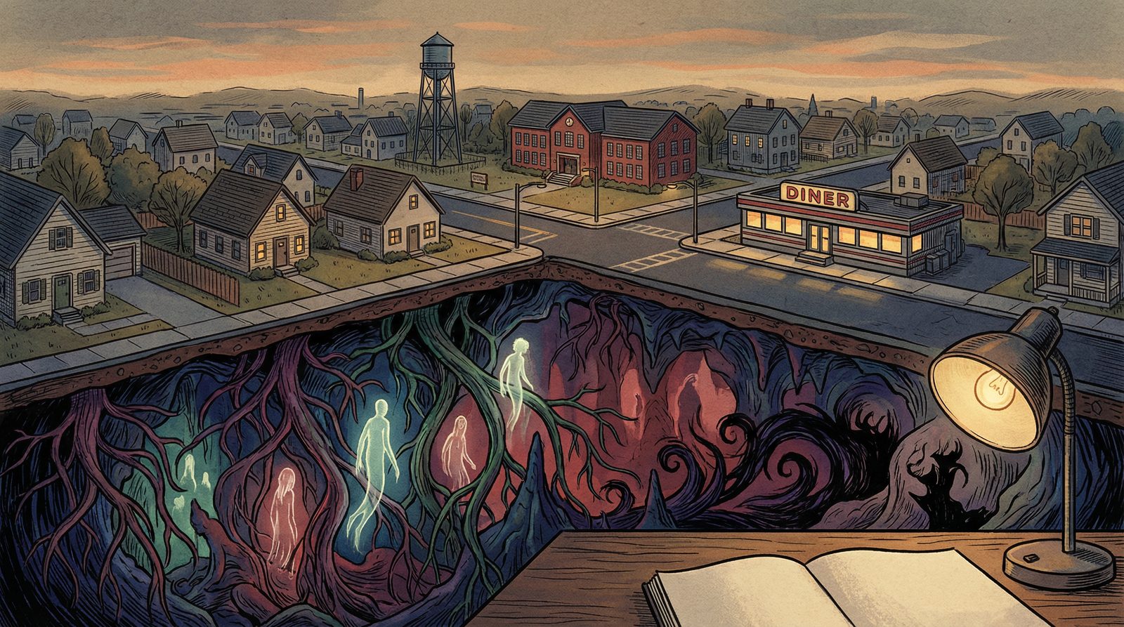 Editorial illustration inspired by 'Stephen King'