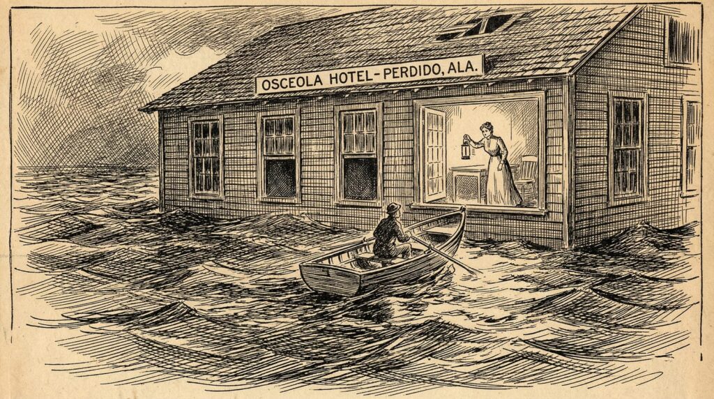 Conceptual editorial illustration inspired by 'Blackwater the complete caskey family saga'