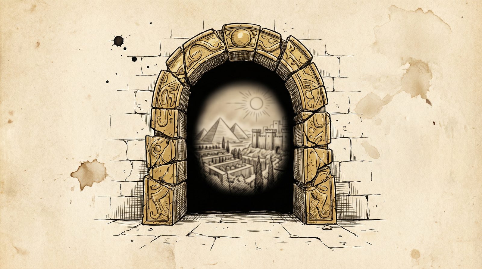 Conceptual editorial illustration inspired by 'the amulet'