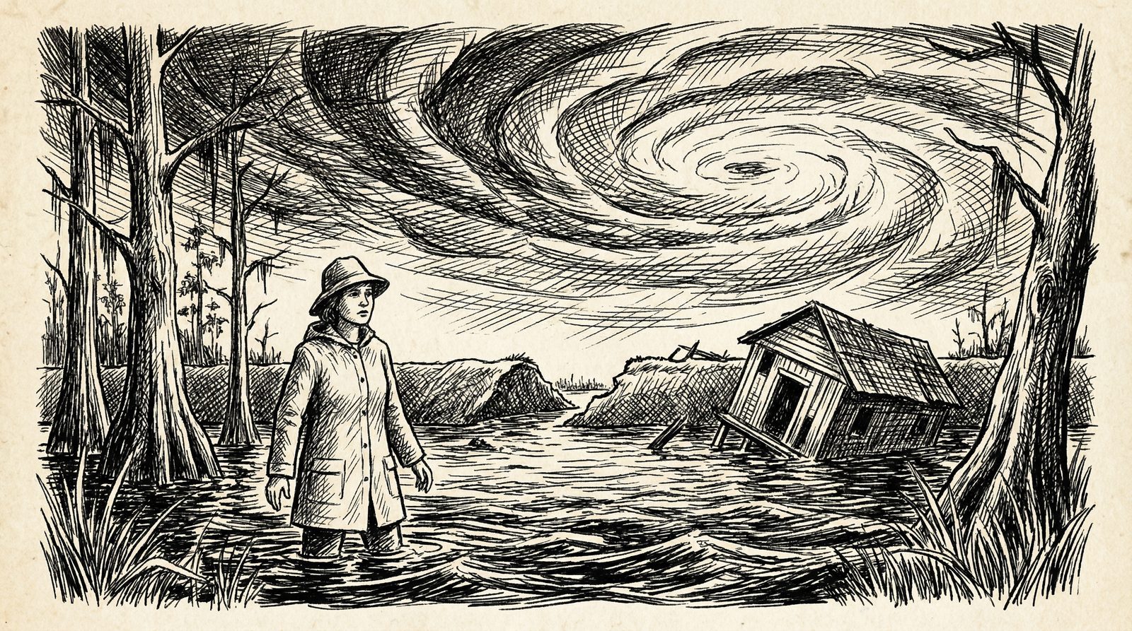 Conceptual editorial illustration inspired by 'their eyes were watching god'