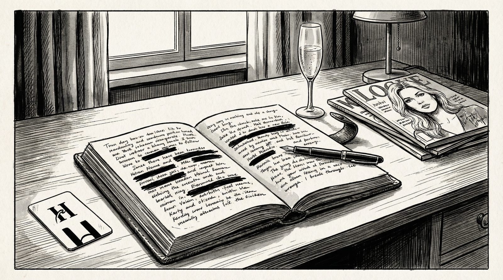 Conceptual editorial illustration inspired by 'the vixen diaries'