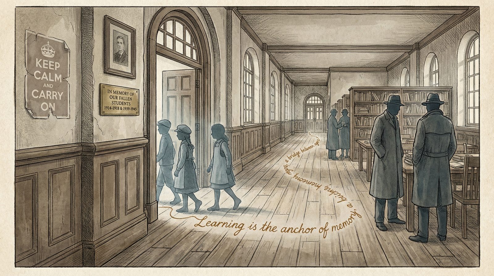 Editorial illustration inspired by 'Jill Paton Walsh'