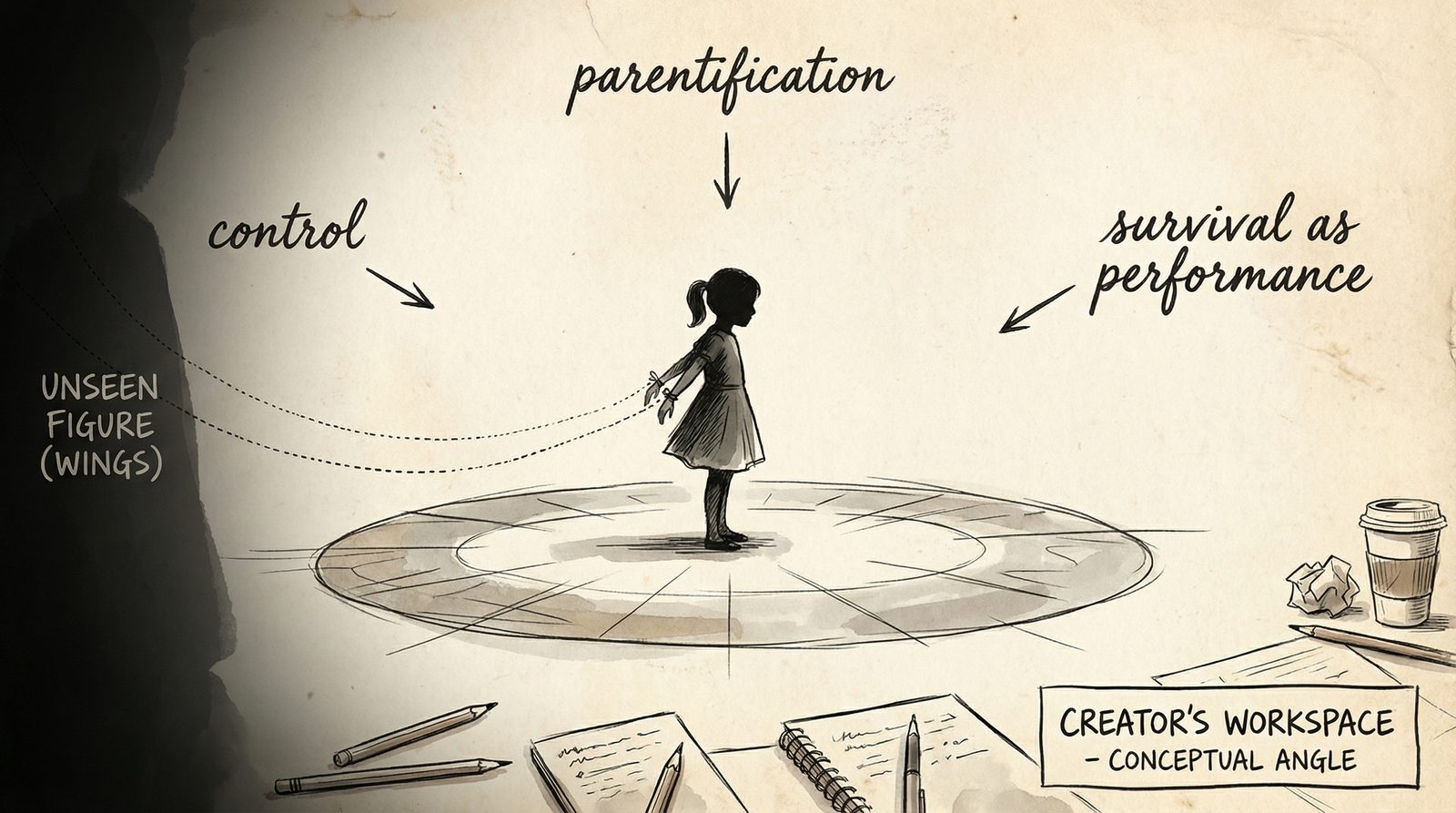 Editorial illustration inspired by 'Jennette McCurdy'