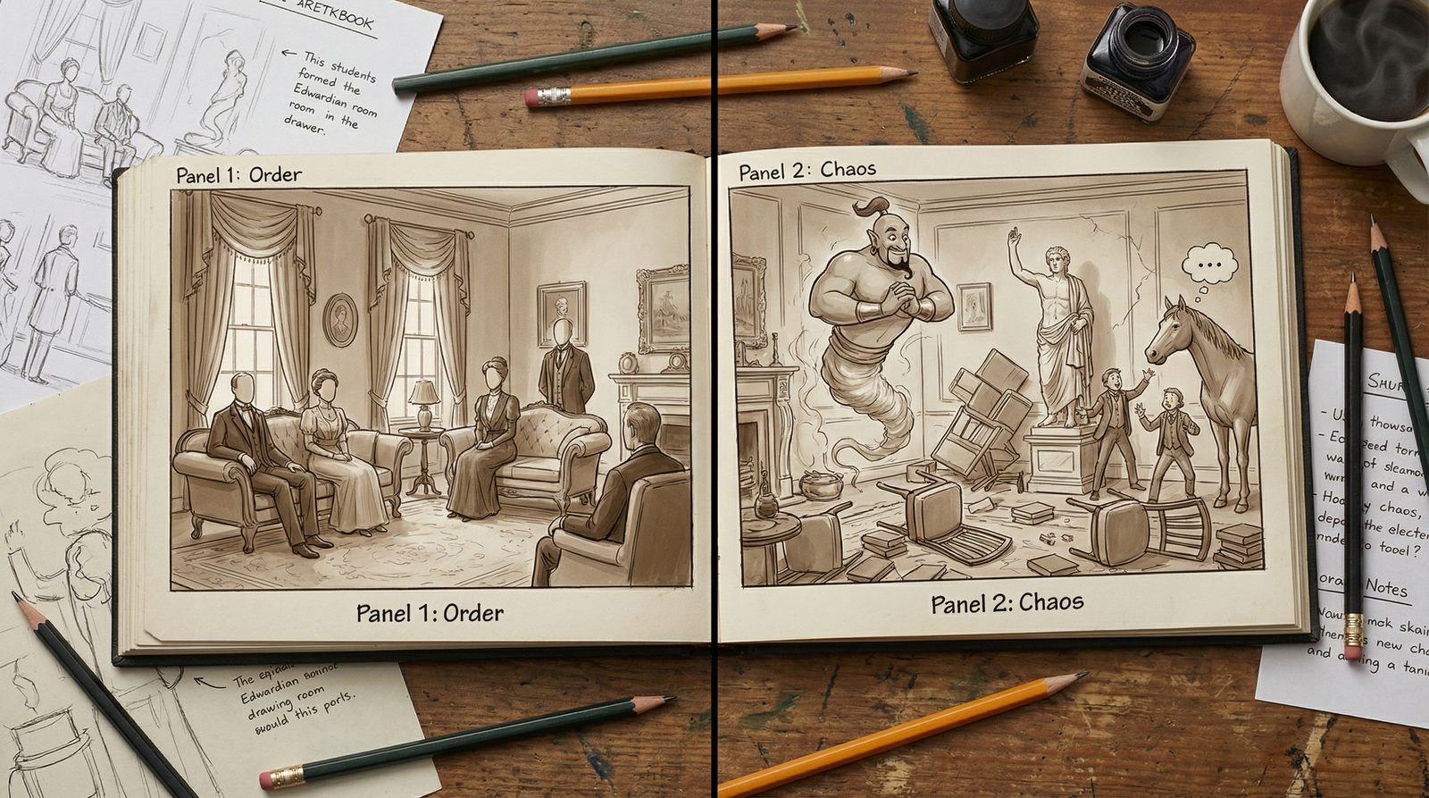 Symbolic illustration inspired by Thomas Anstey Guthrie