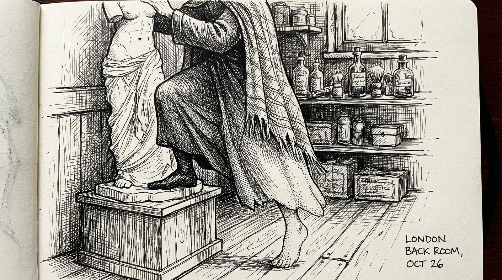 Conceptual editorial illustration inspired by 'The Tinted Venus'