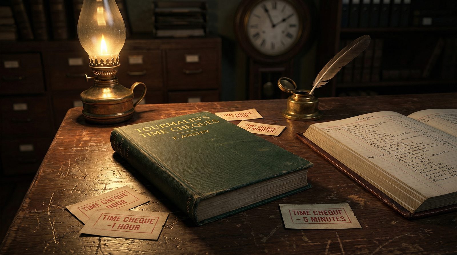 Illustration inspired by 'Tourmalin S Time Cheques' by Harry Stephen Keeler