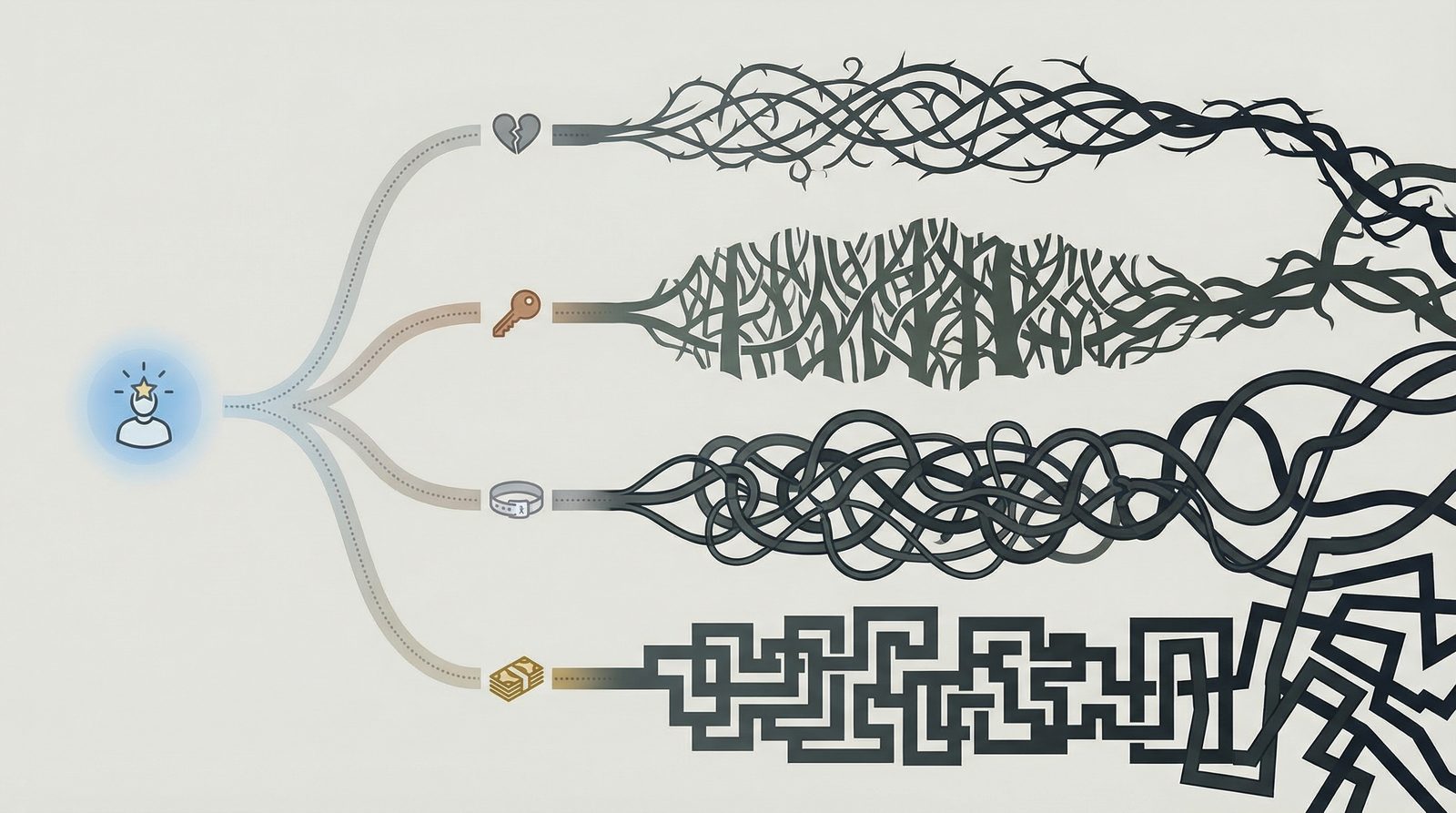 Symbolic illustration inspired by 'Unintended Consequences of Wishes'