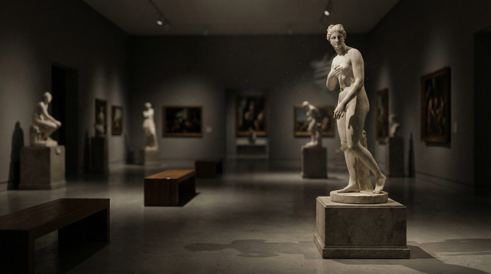 Conceptual illustration of the motif 'Statue Comes To Life'