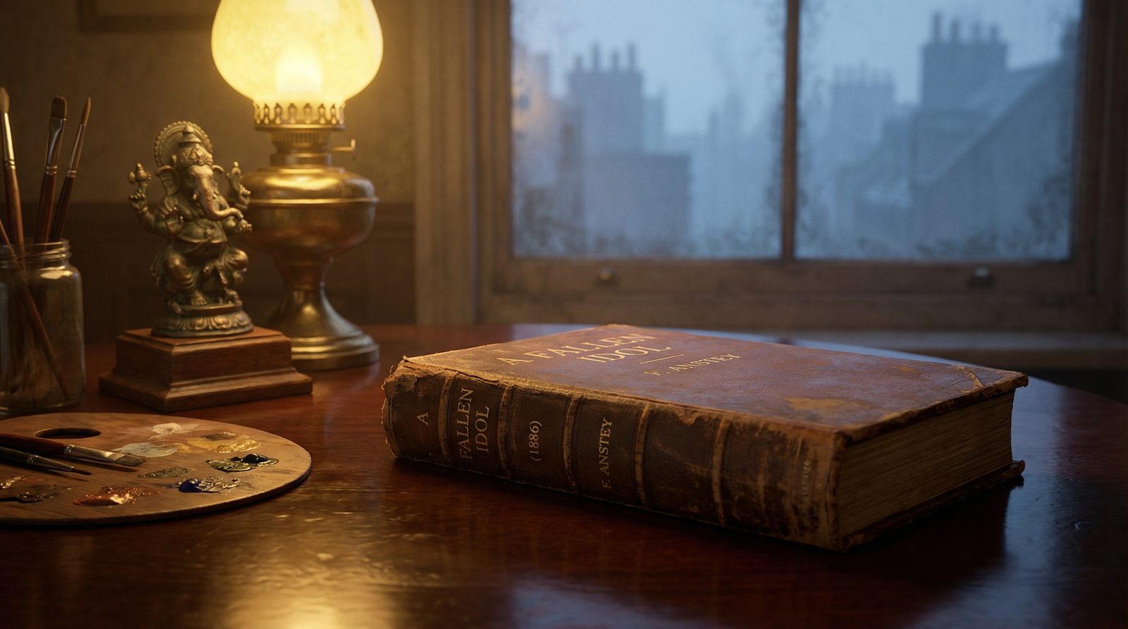 Illustration inspired by 'A Fallen Idol (1886)' by F. Anstey