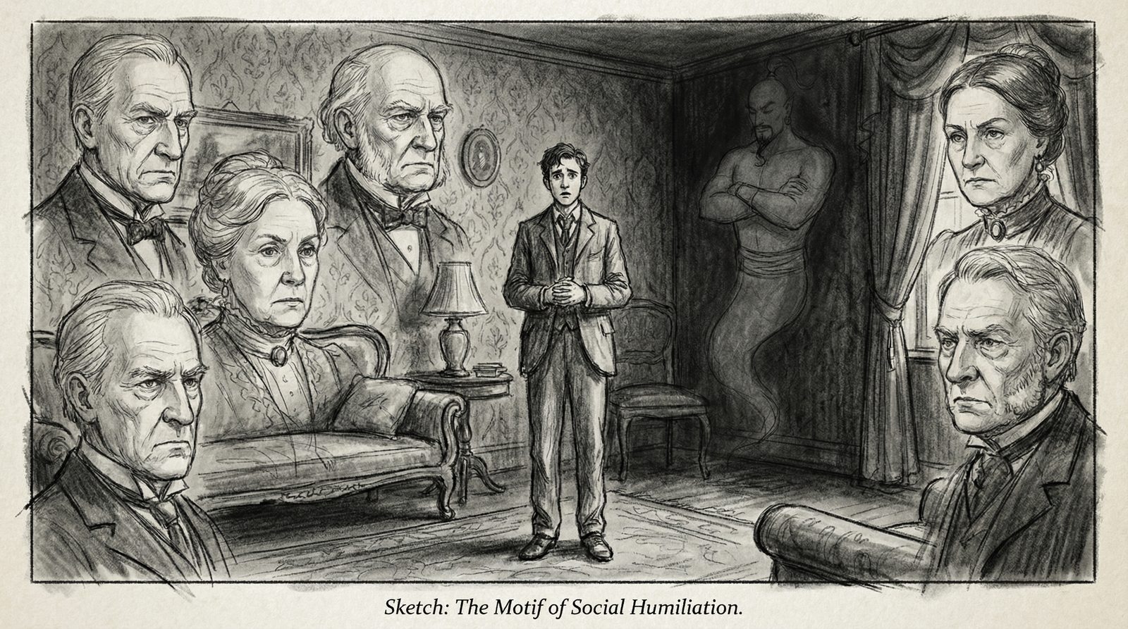 Illustration inspired by a core idea from 'The Brass Bottle'