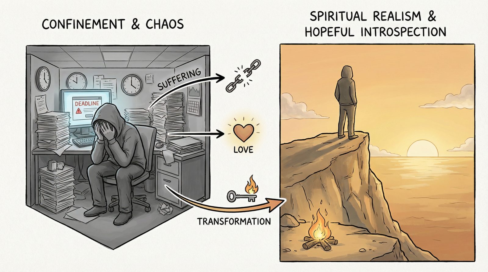 Symbolic illustration inspired by Paulo Coelho