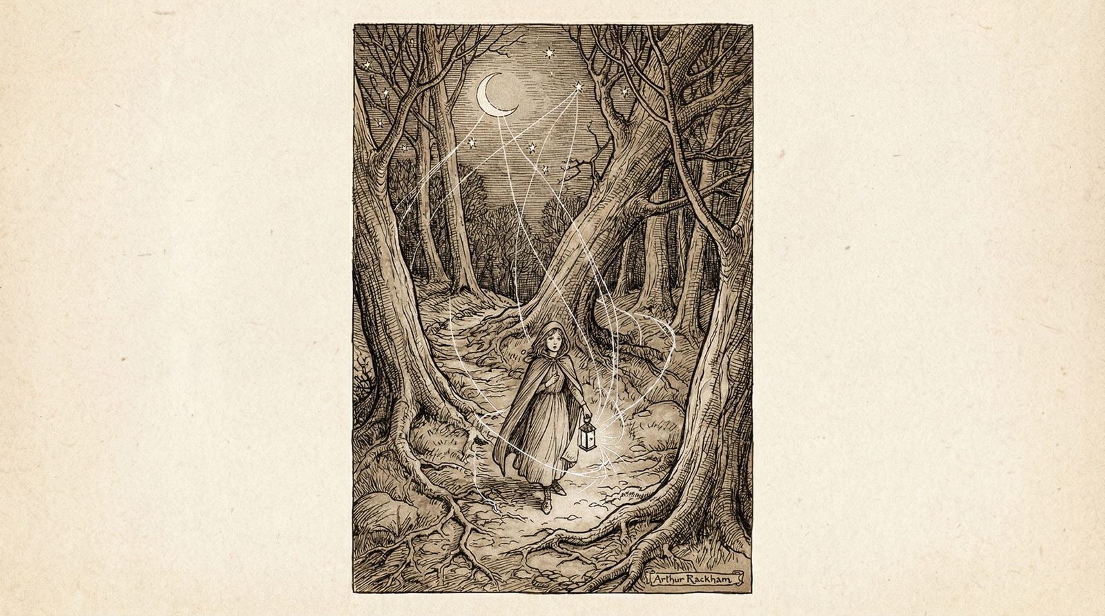 Conceptual editorial illustration inspired by 'Brida'