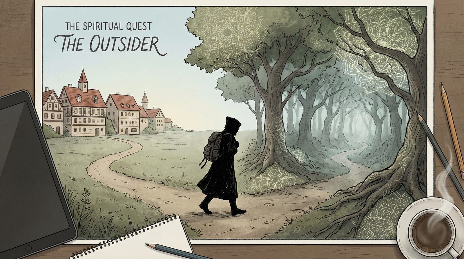 Editorial illustration inspired by Hermann Hesse