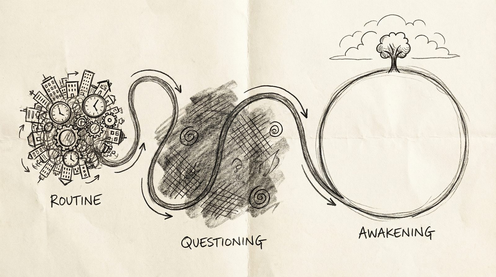 Spiritual Awakening Editorial illustration inspired by 'Spiritual Awakening'