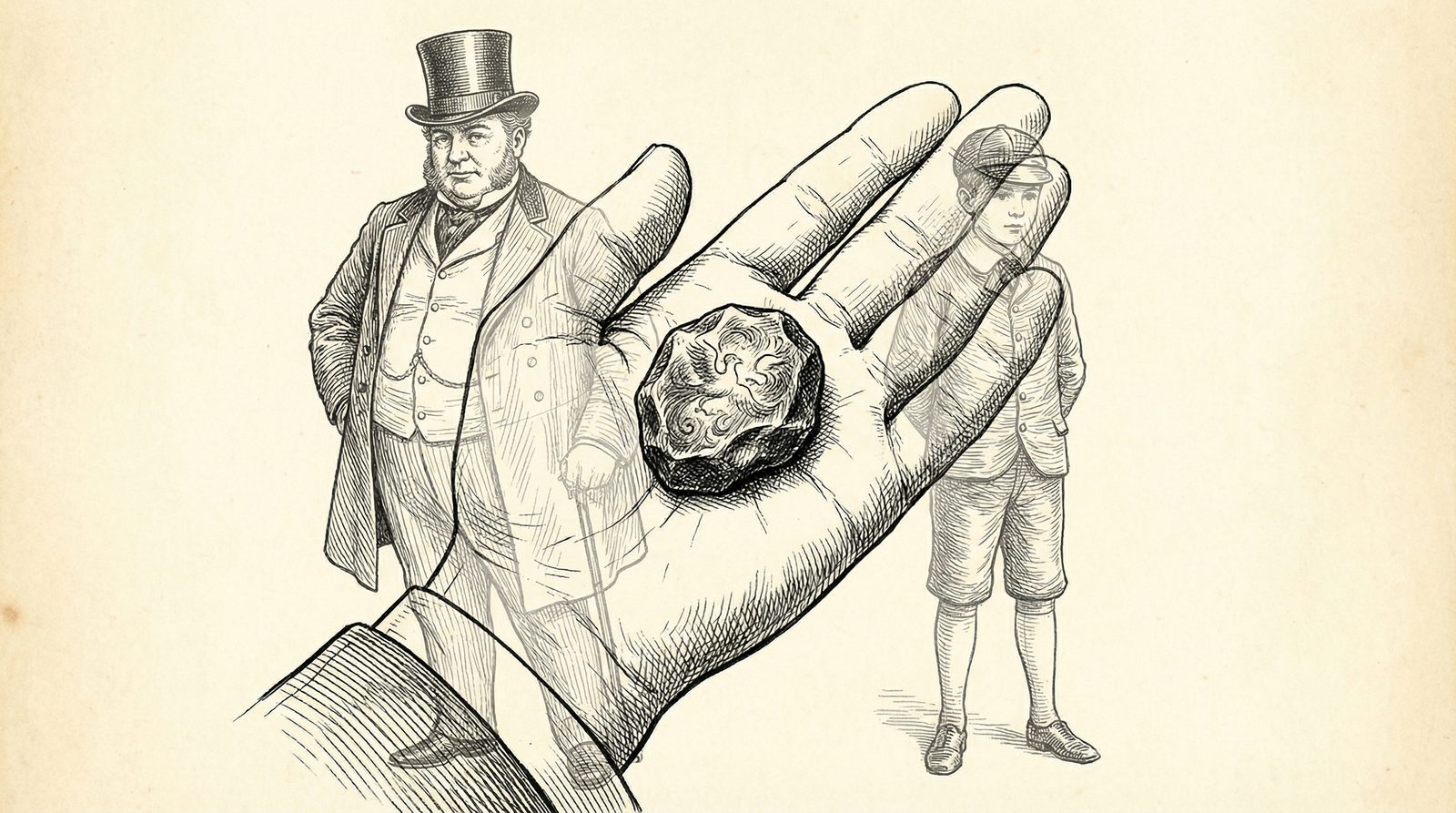 Conceptual editorial illustration inspired by 'Vice Versa (1882)'