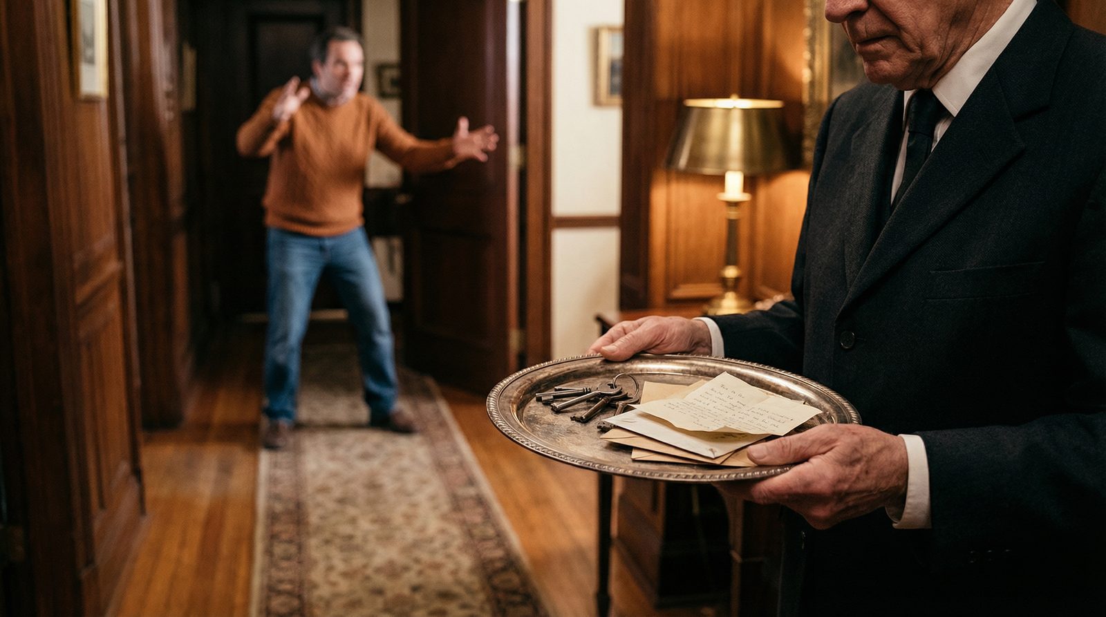 Conceptual illustration of the motif 'Valets And Butlers'