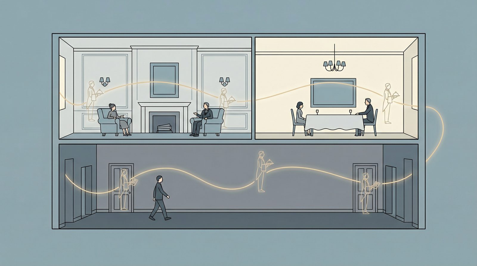 Symbolic illustration inspired by 'Valets And Butlers'