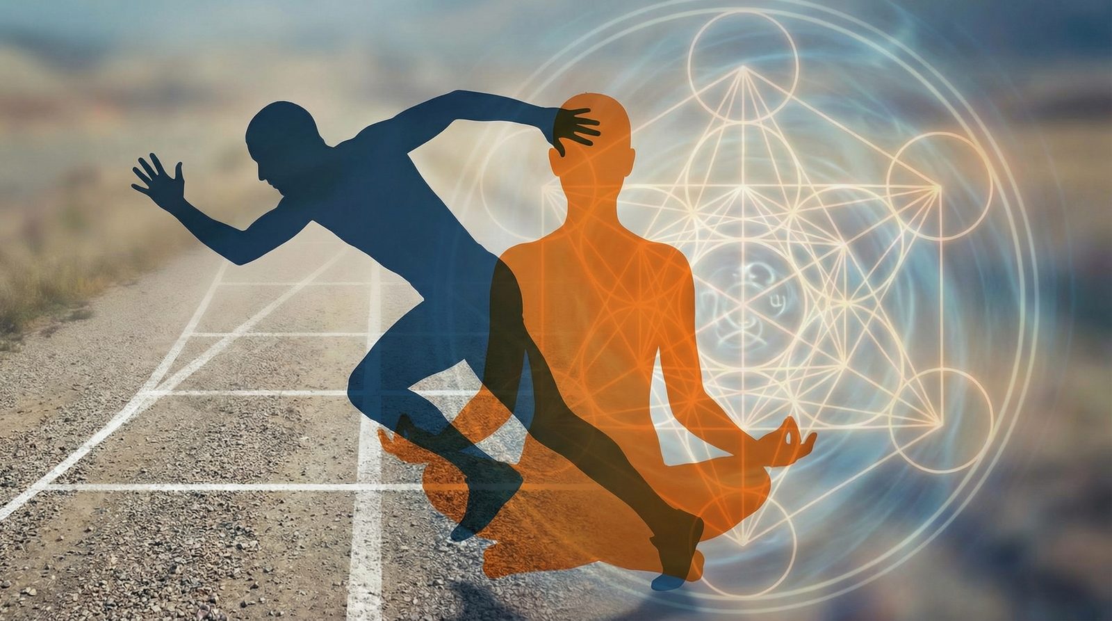 Editorial illustration inspired by 'Athletic Discipline As Spiritual Practice'