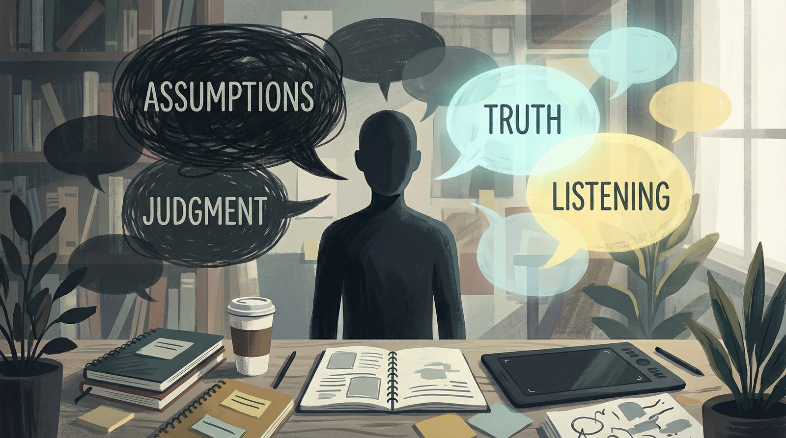 Editorial illustration inspired by 'Don Miguel Ruiz'