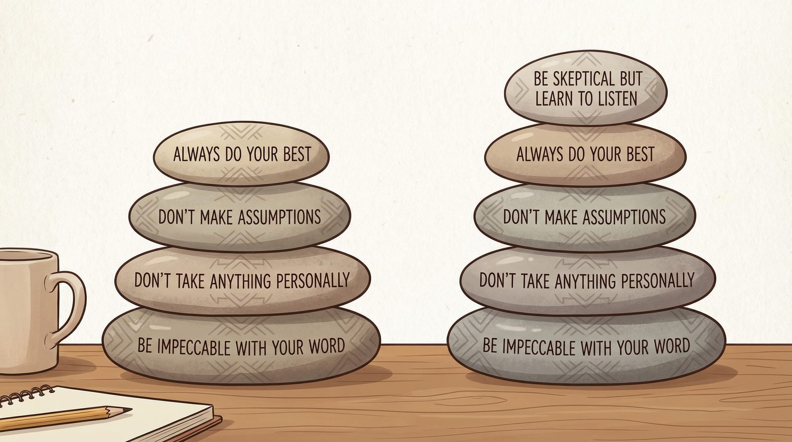 Symbolic illustration inspired by 'Don Miguel Ruiz'