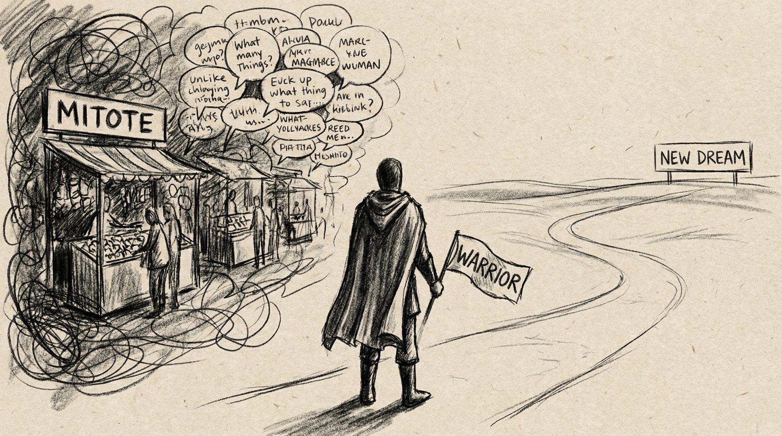 Illustration inspired by 'The Four Agreements (1997)'