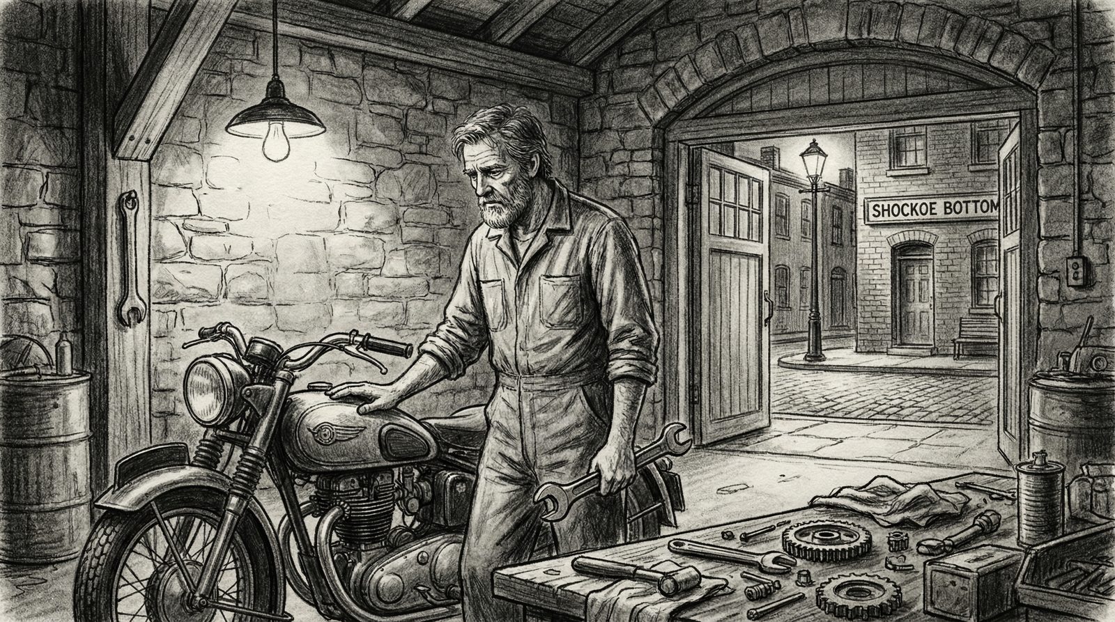 Illustration of a core idea or motif from 'Shop Class As Soulcraft An Inquiry Into The Value Of Work (2010)'